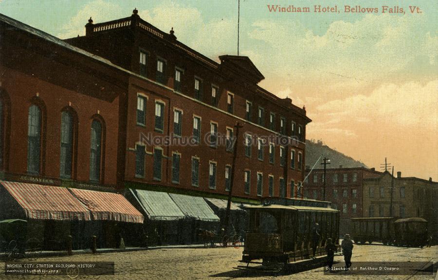 Postcard: Windham Hotel, Bellows Falls, Vermont